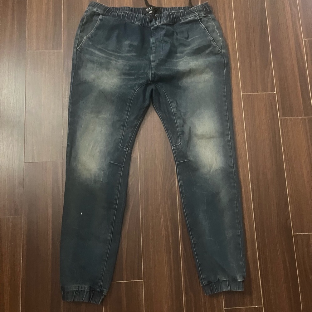 PacSun Blue Jogger Jeans with Elastic Cuffs